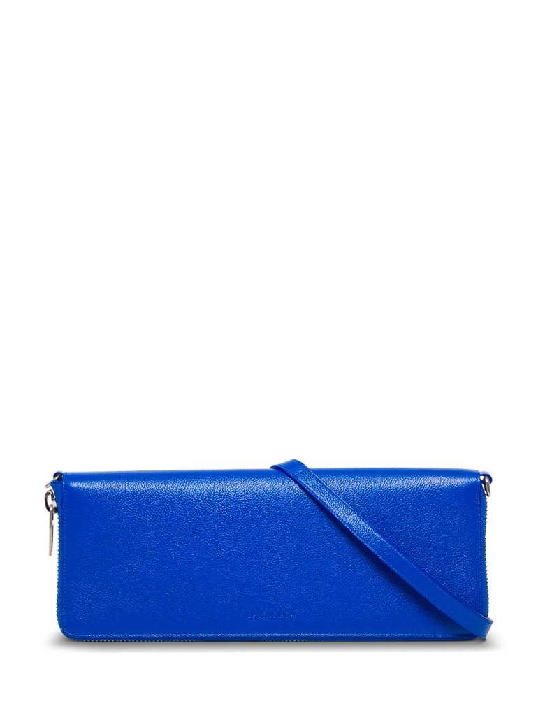 Balenciaga Rectangular Crossbody Bag In Blue Leather - Blu