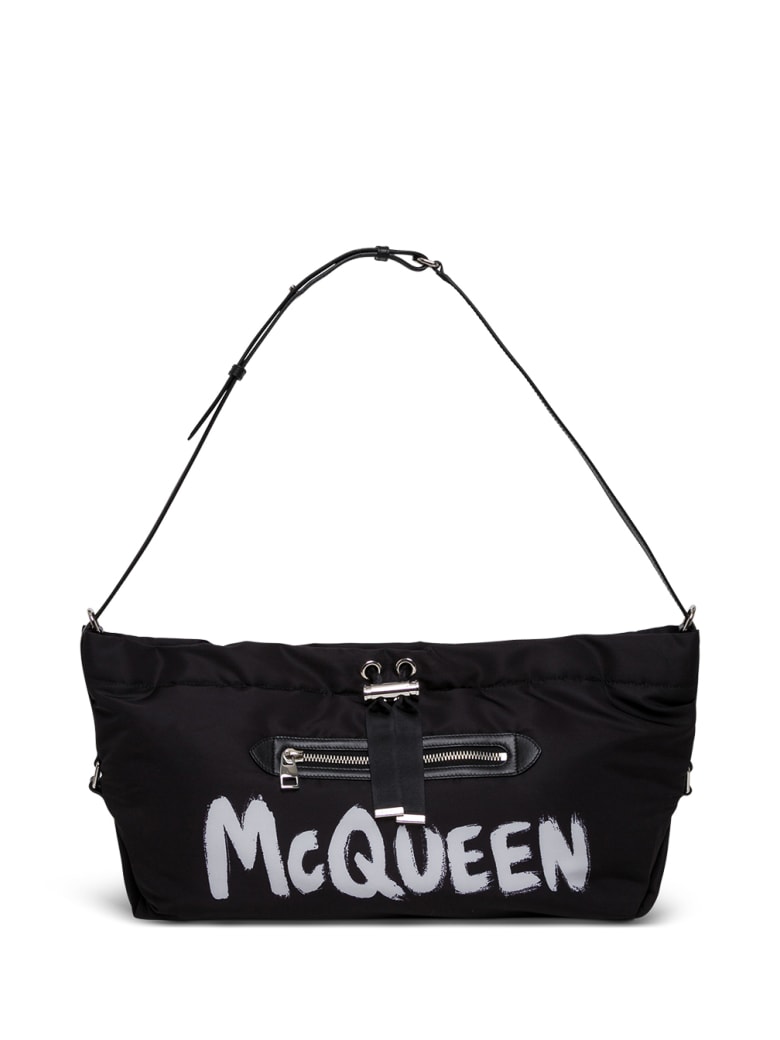 Alexander McQueen The Bundle Crossbody Bag In Recycled Nylon - Black
