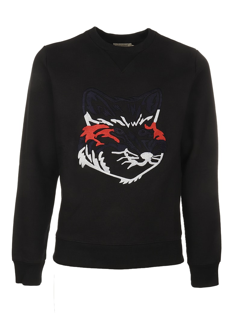 Maison Kitsuné Big Fox Embroidery Regukar Sweatshirt - BLACK