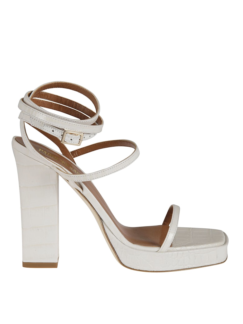 Paris Texas Side Buckled Platform Sandals - Bone