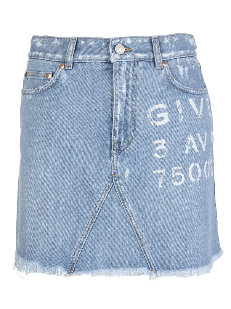 Givenchy Atelier Delave' Blue Mini Skirt