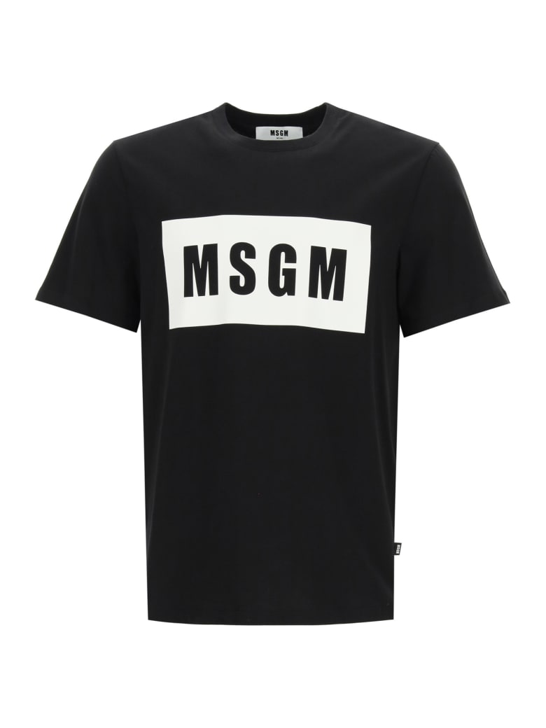 MSGM Logo Box T-shirt - Nero