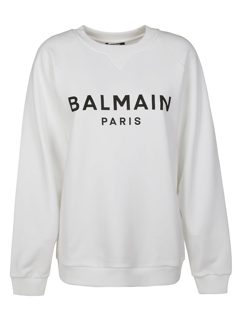Balmain Oversized Logo Sweatshirt - White/Black
