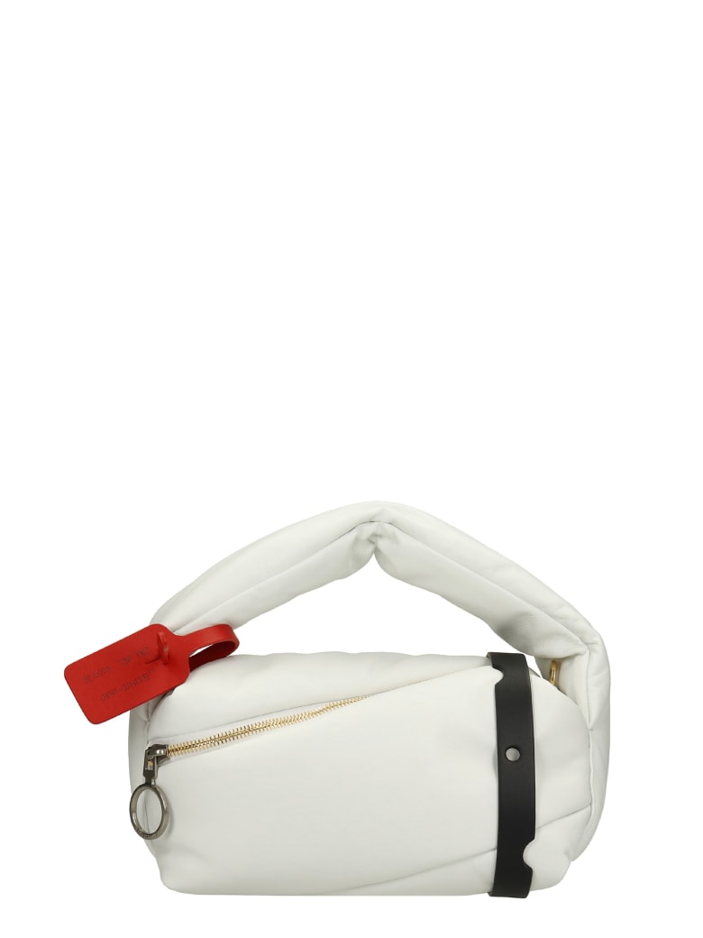 Off-White Hand Bag In White Leather - white