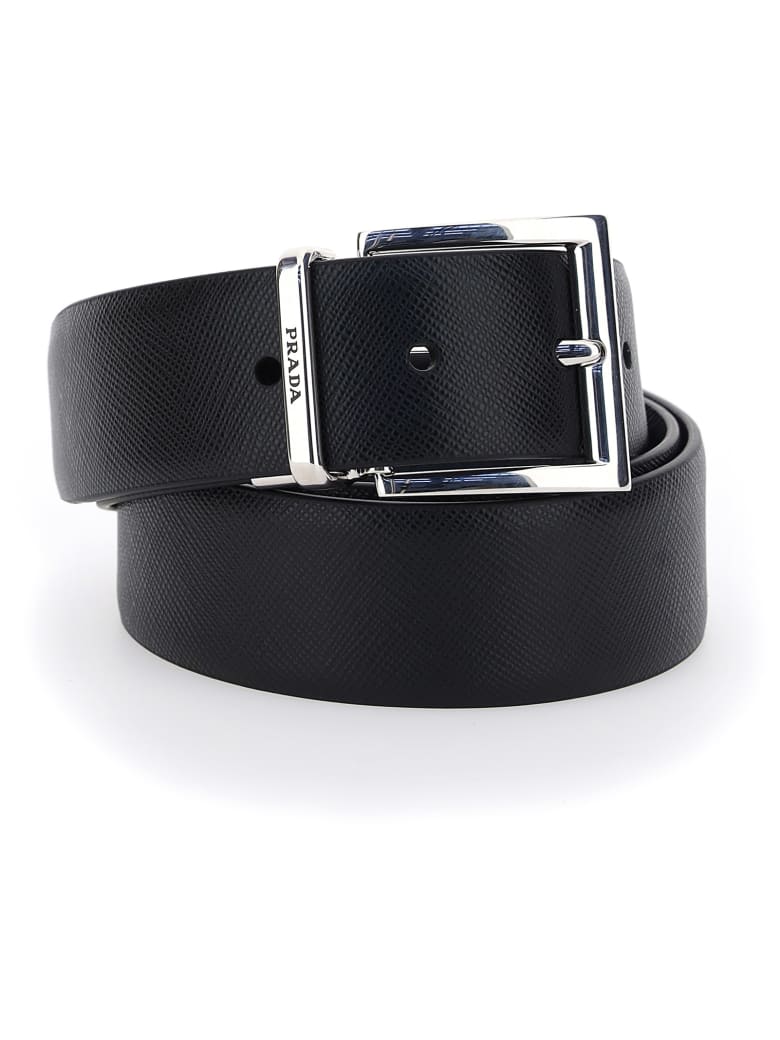 Prada Belt - Nero+baltico