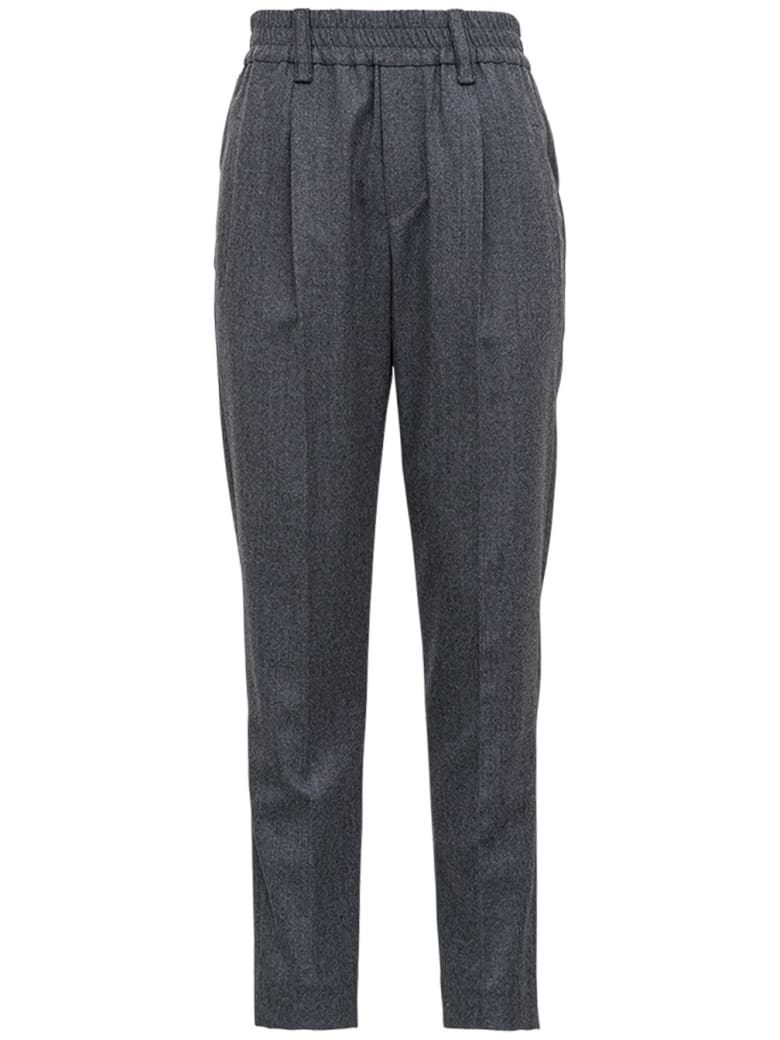 Brunello Cucinelli Gray Wool Pants - Grey