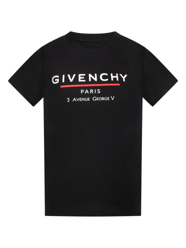 Givenchy Black T-shirt For Kids With Logo - Nero.