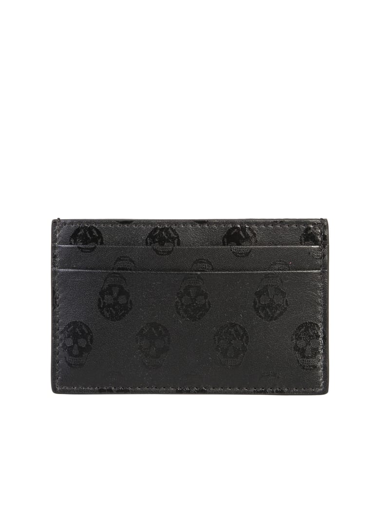 Alexander McQueen Branded Card Holder - Nero