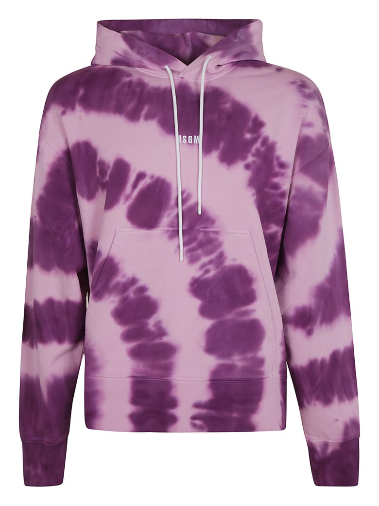 MSGM Logo Dye Hoodie - Lilla