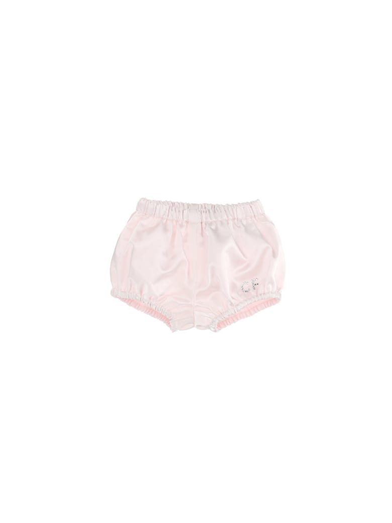 Chiara Ferragni Pink Satin Culotte With Cf Logo - Pink