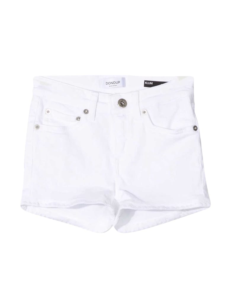 Dondup White Denim Shorts - Bianco