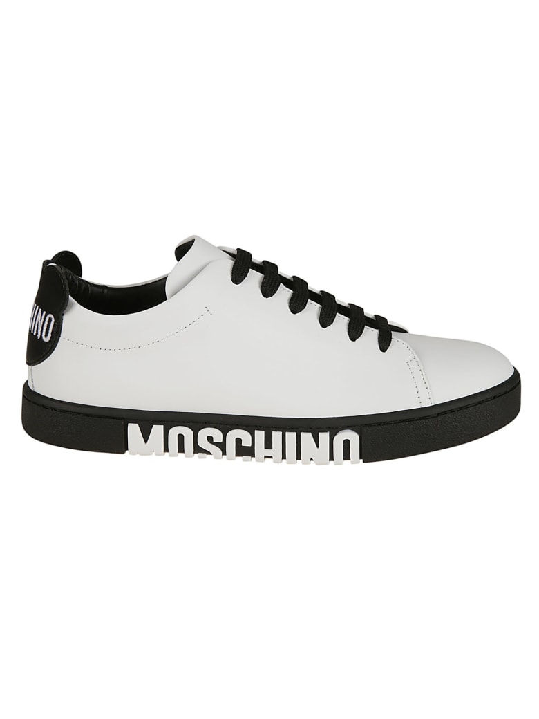 Moschino Embossed Logo Sole Sneakers - White