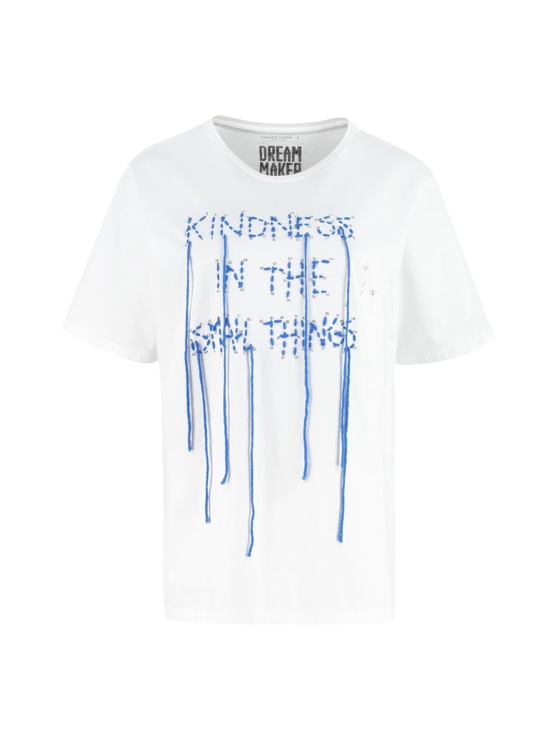 Golden Goose Aira Decorative Inserts Crew-neck T-shirt - Collezione Dream Maker - White