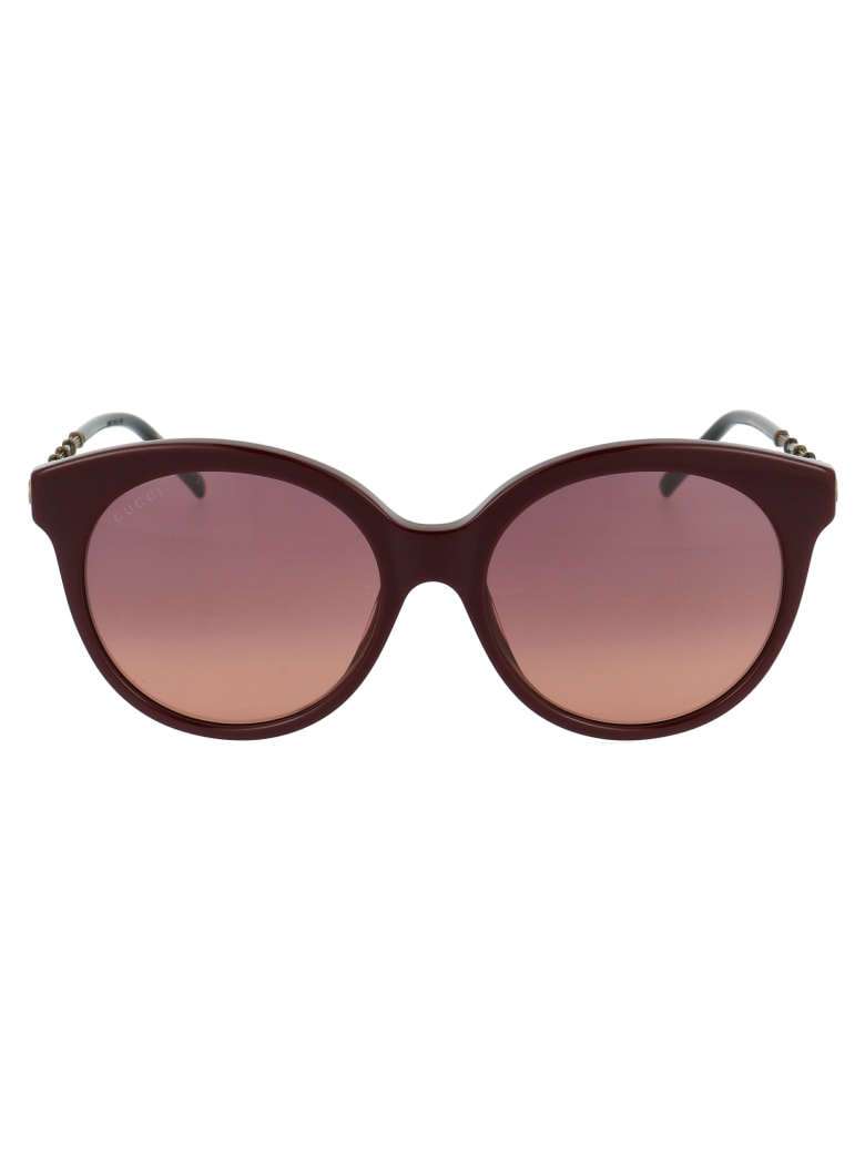 Gucci Gg0653s Sunglasses - 003 BURGUNDY GOLD VIOLET
