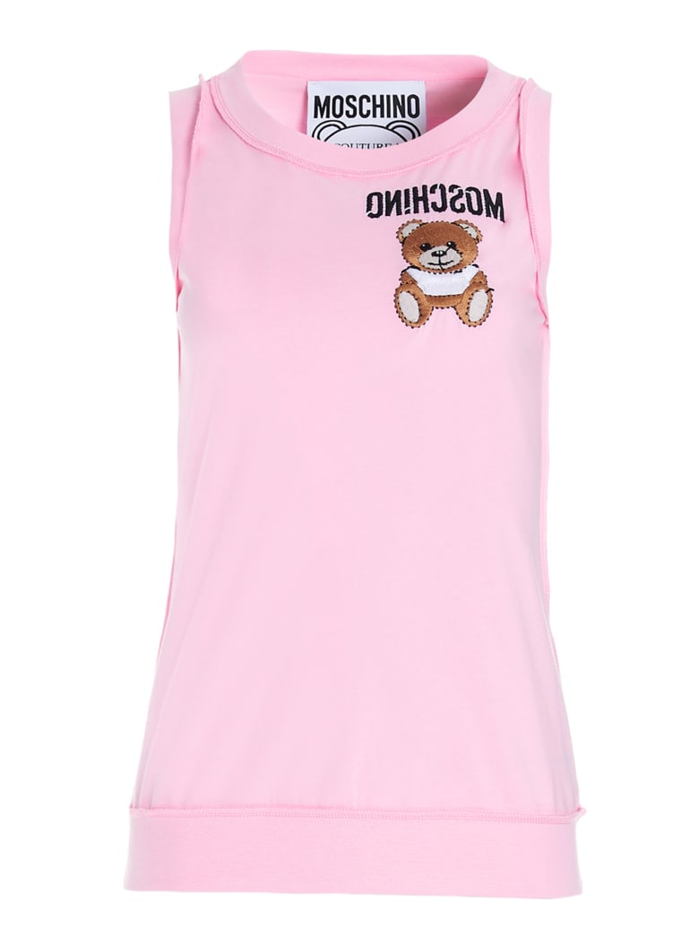 Moschino 'teddy Reverse' Top - Pink