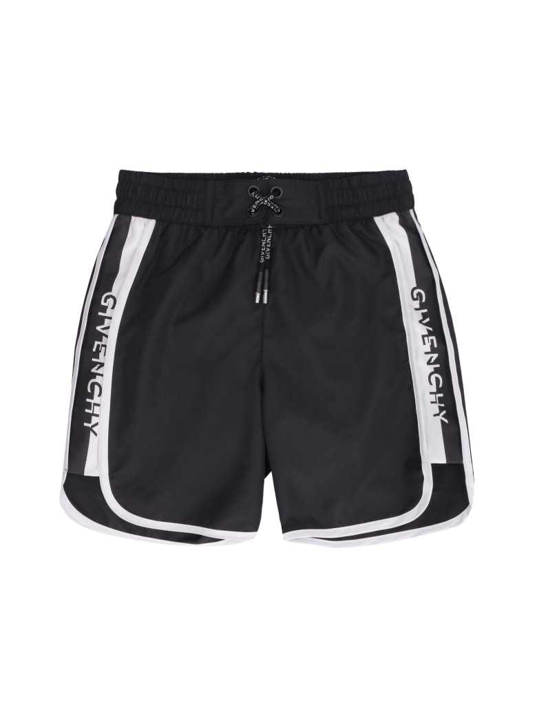Givenchy Logo Print Swim Shorts - black