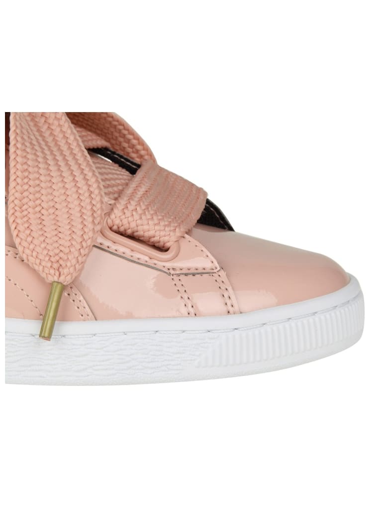puma basket heart rose