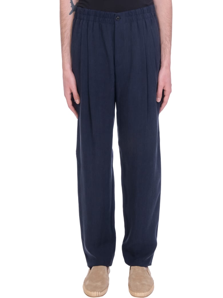 Giorgio Armani Pants In Blue Polyamide Polyester - blue