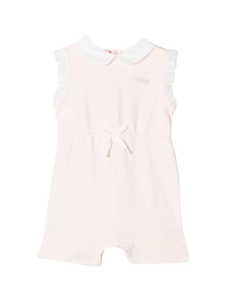 Chloé Chloé Kids Pink Onesie - Salmone
