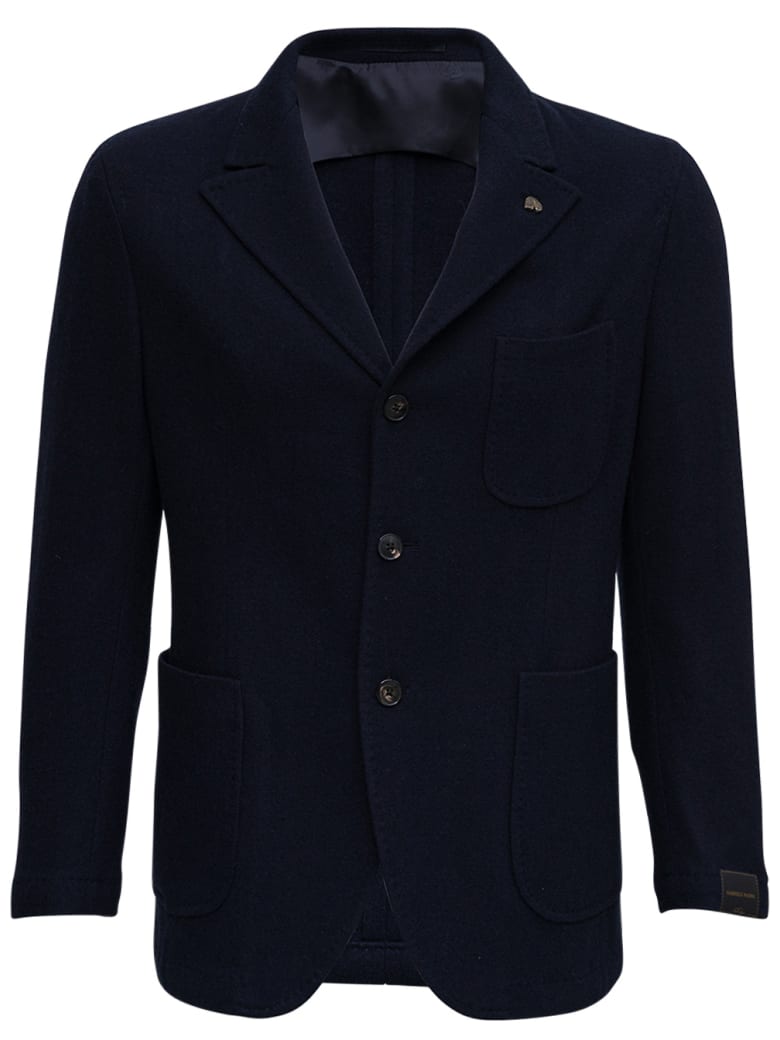 Gabriele Pasini Single-breasted Blue Cashmere Jacket - Blu