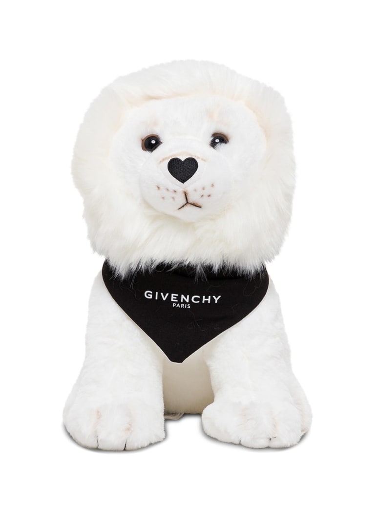 Givenchy Lion Whitetoy With Logoed Bandana - White