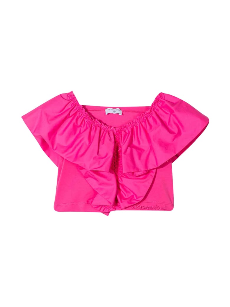 Monnalisa Top Con Ruches - Rosa
