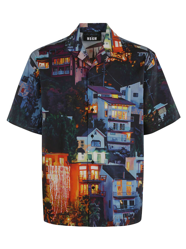 MSGM Graphic House Print Shirt - Multicolor