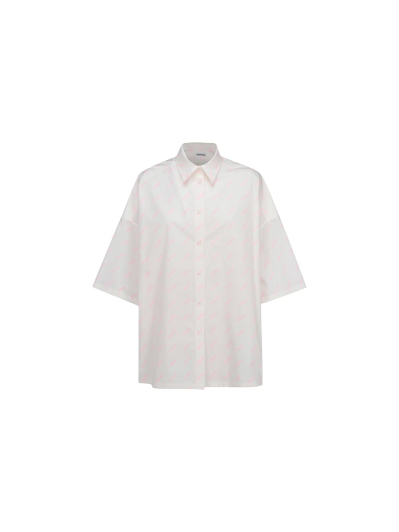 Balenciaga Shirt - White/fluo pink