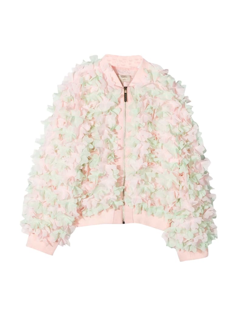 Elie Saab Bomber Jacket With Application - Rosa/verde