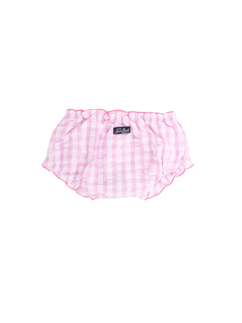 MC2 Saint Barth Frou Frou New Born Slip Pink Vichy Print