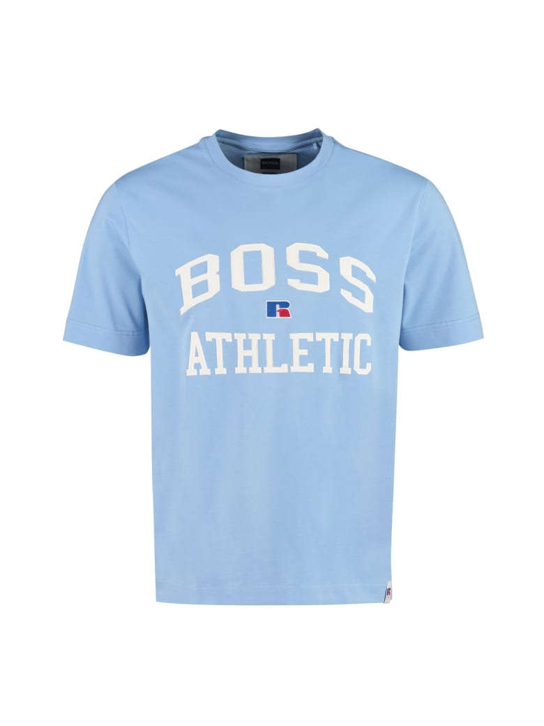 Hugo Boss Boss X Russell Athletic - Cotton Crew-neck T-shirt - Blue