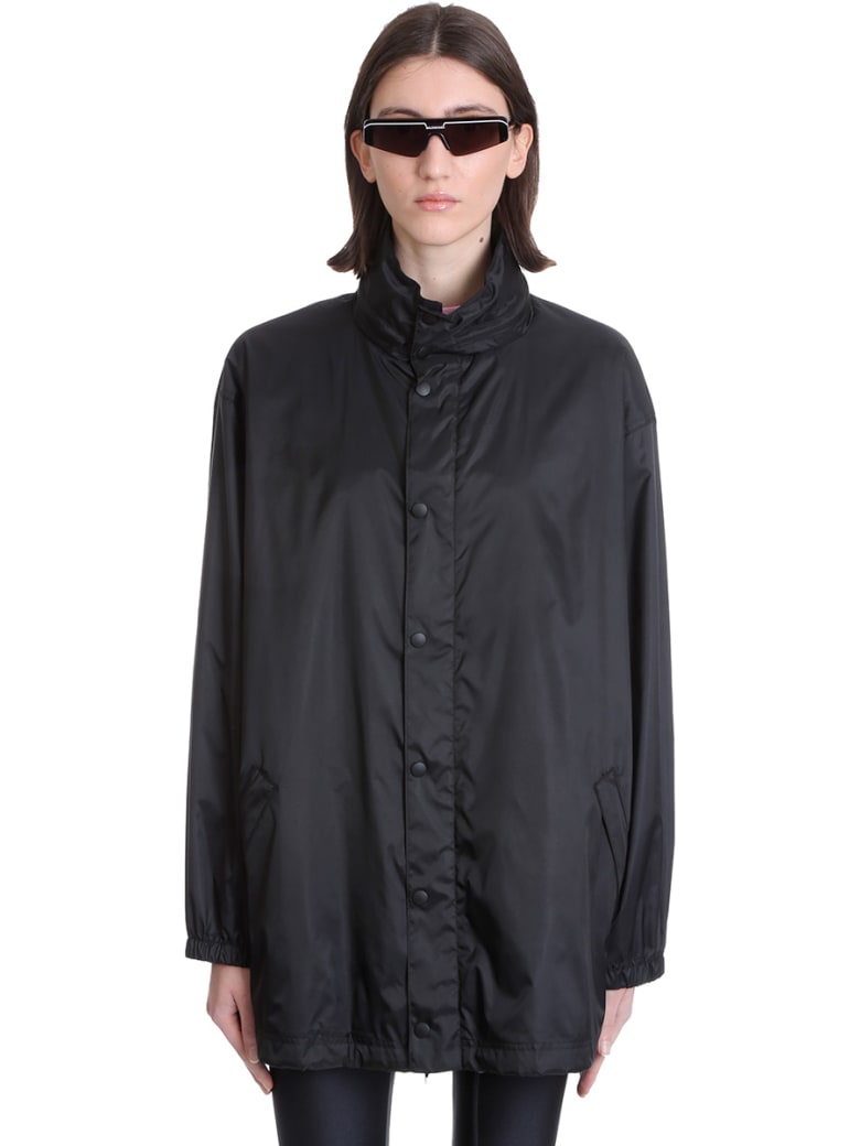 Balenciaga Casual Jacket In Black Polyester - black
