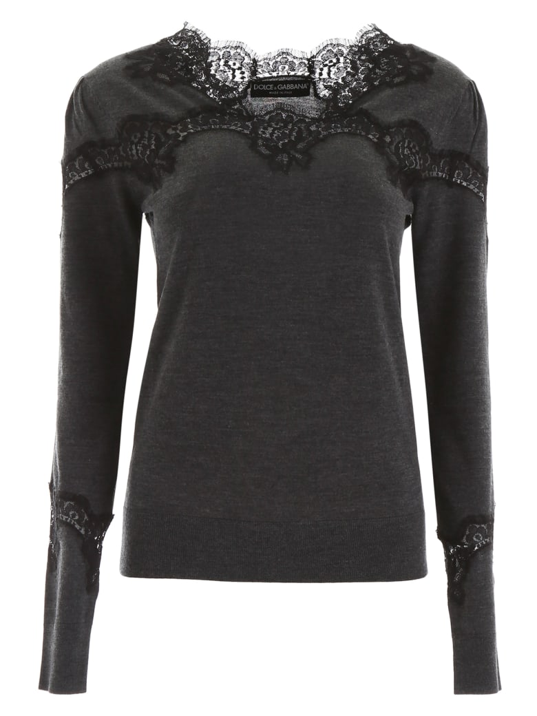 Dolce & Gabbana Pullover With Lace Inserts | italist
