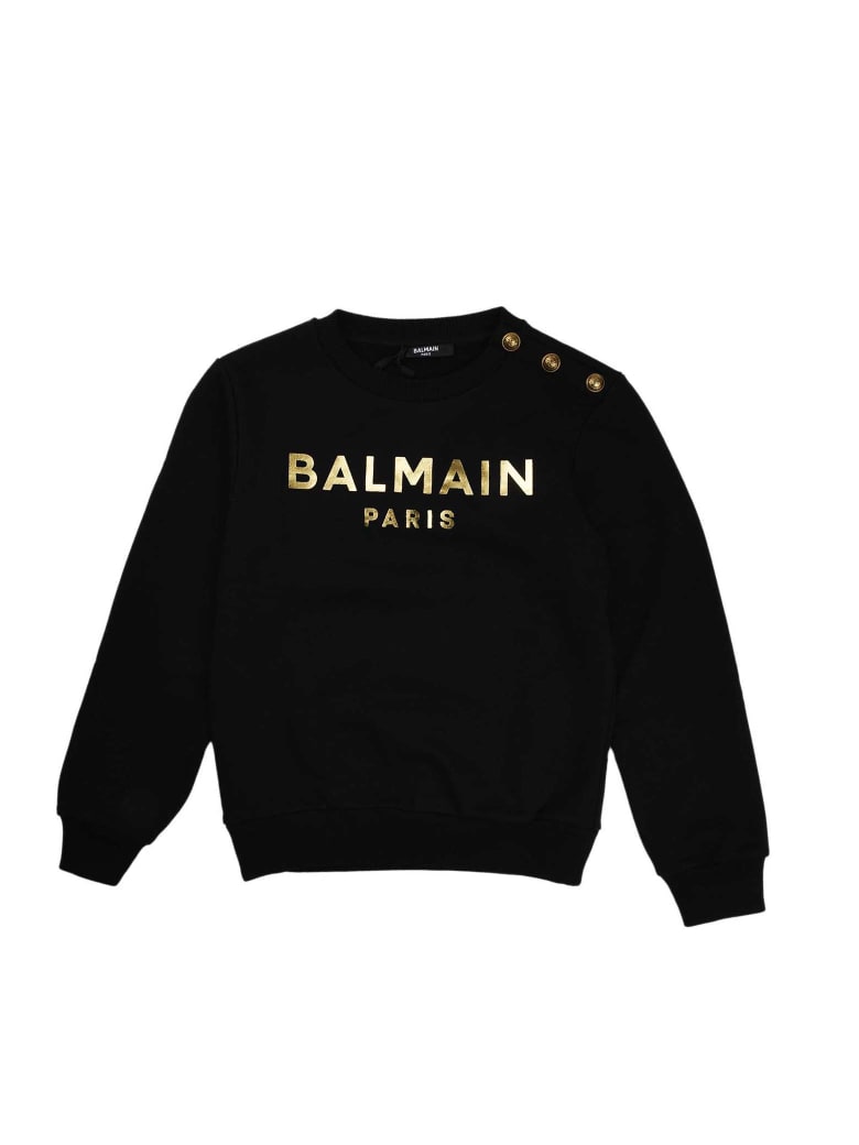 balmain black and gold sweatshirt