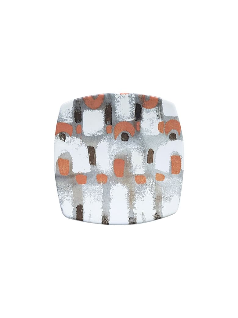Le Botteghe su Gologone Plates Square Ceramic Colores 20,5x20,5 Cm - Gray