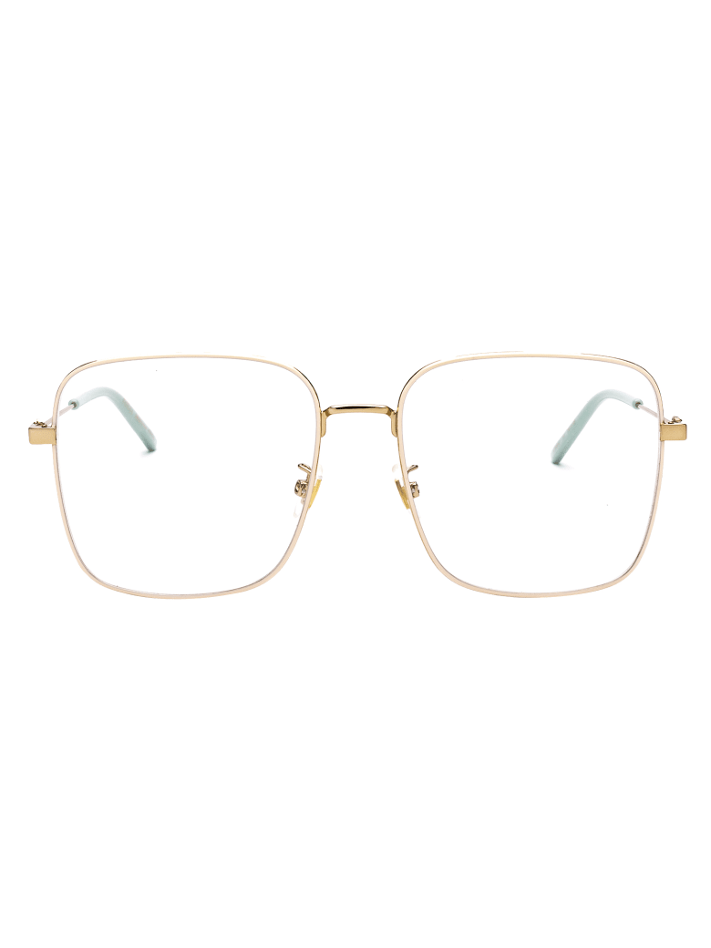 Gucci Gg0445o Glasses - 004 GOLD GOLD TRANSPARENT