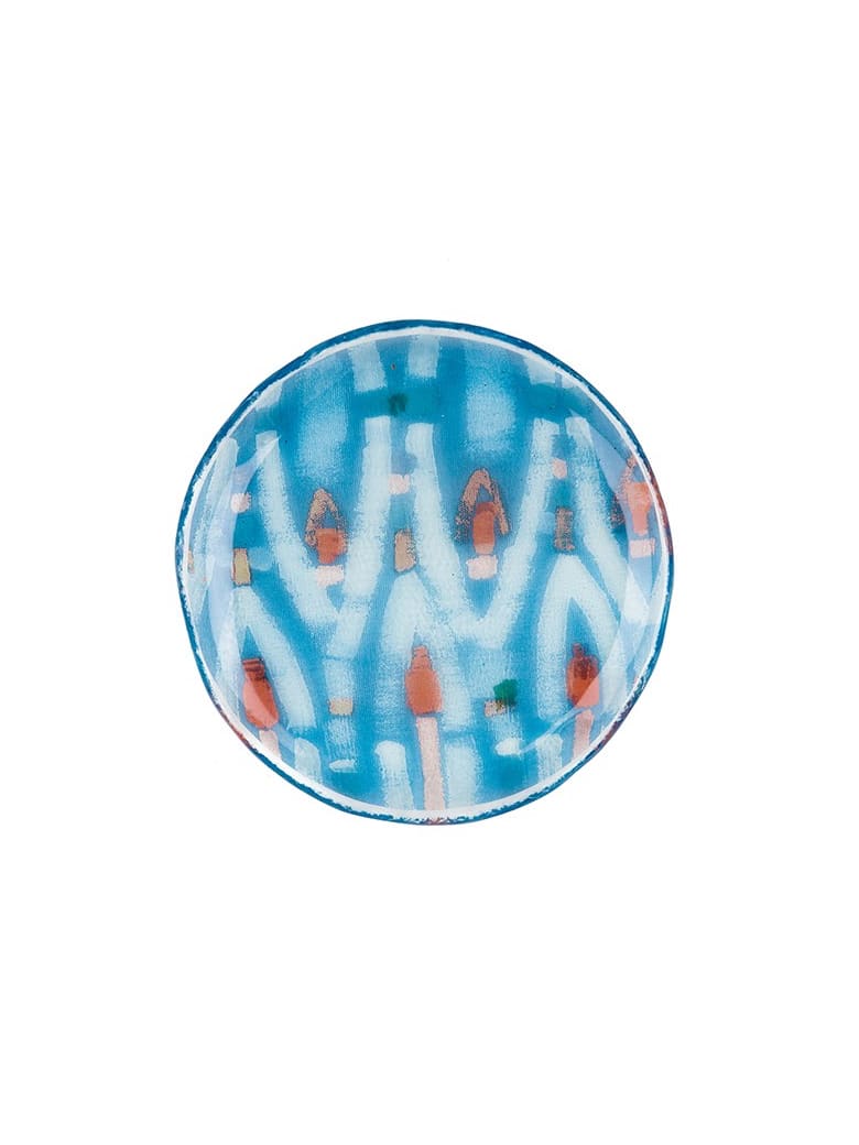 Le Botteghe su Gologone Plates White Murano Glass Colores 1 Bowl 20 Cm - Fantasy Cyan
