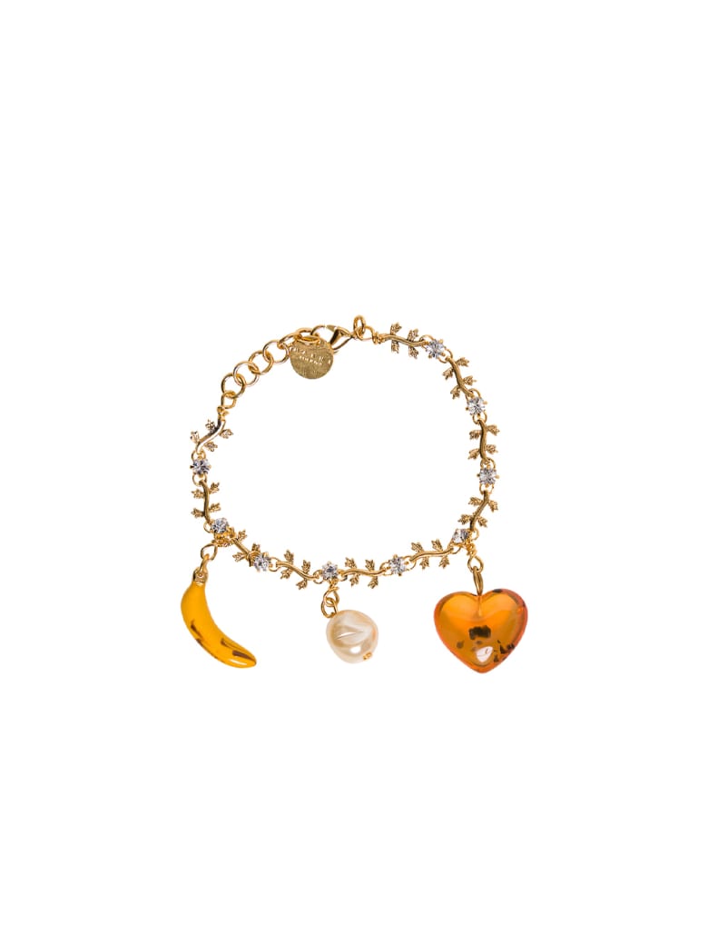 Marni Brass Bracelet With Pendant Details - Metallic