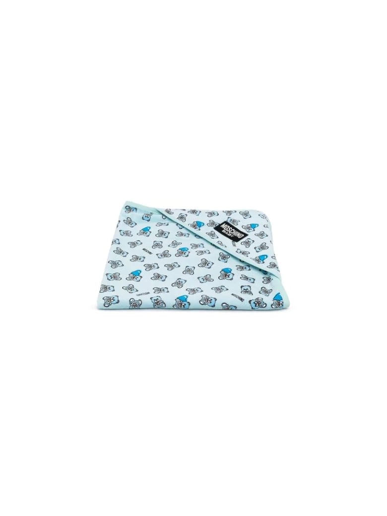 Moschino Toy Bear Bathrobe / Towel - Light blue