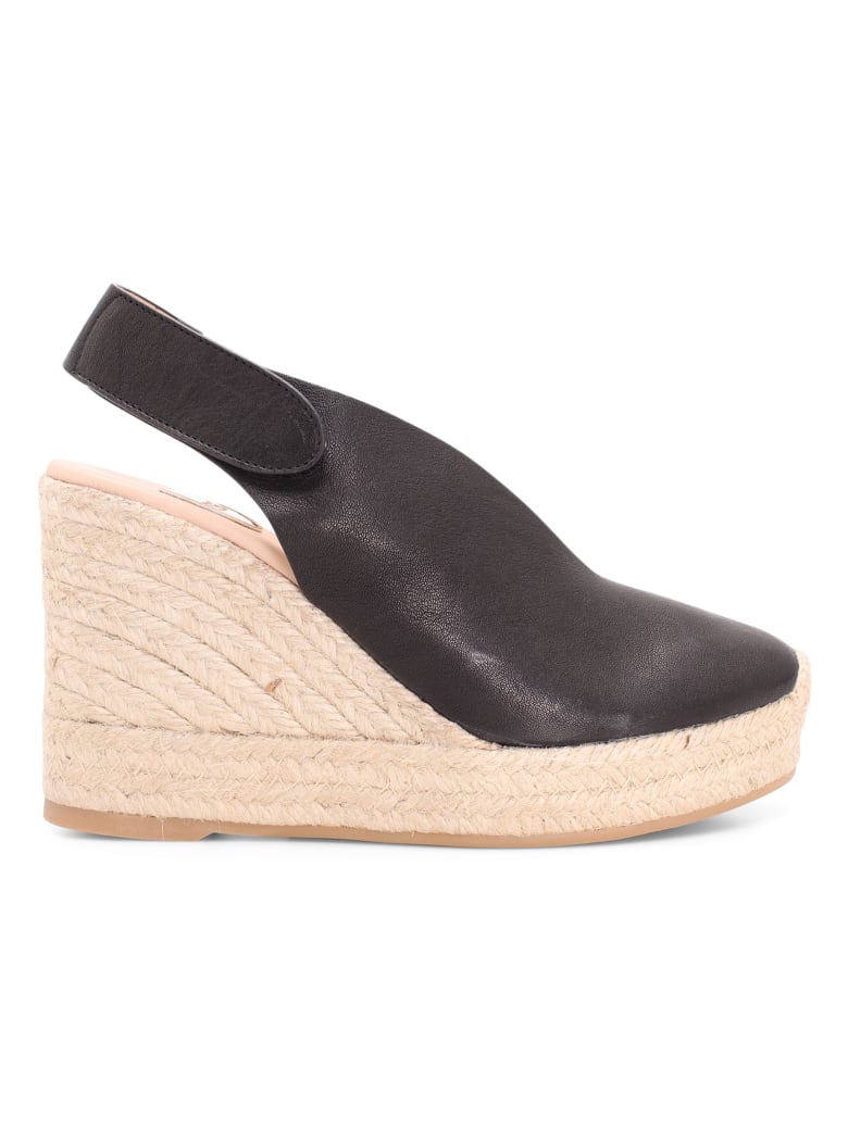 Ras 'butter' Leather Wedges - Negro