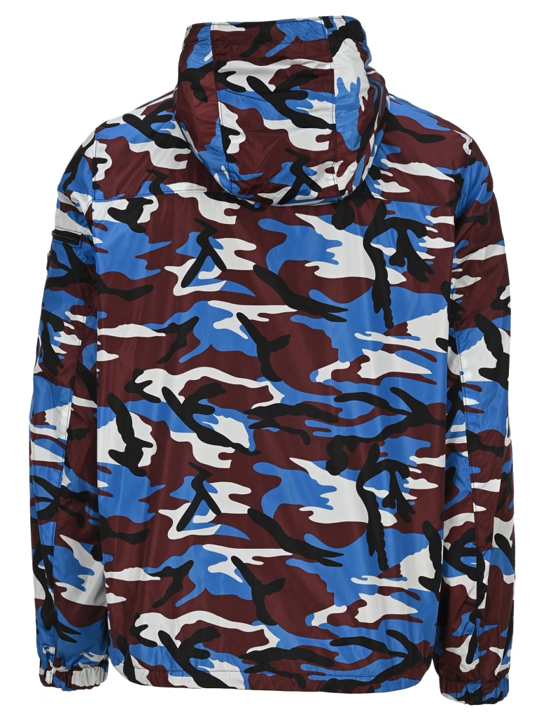 Prada Camouflage Print Reversible Windbreaker | italist