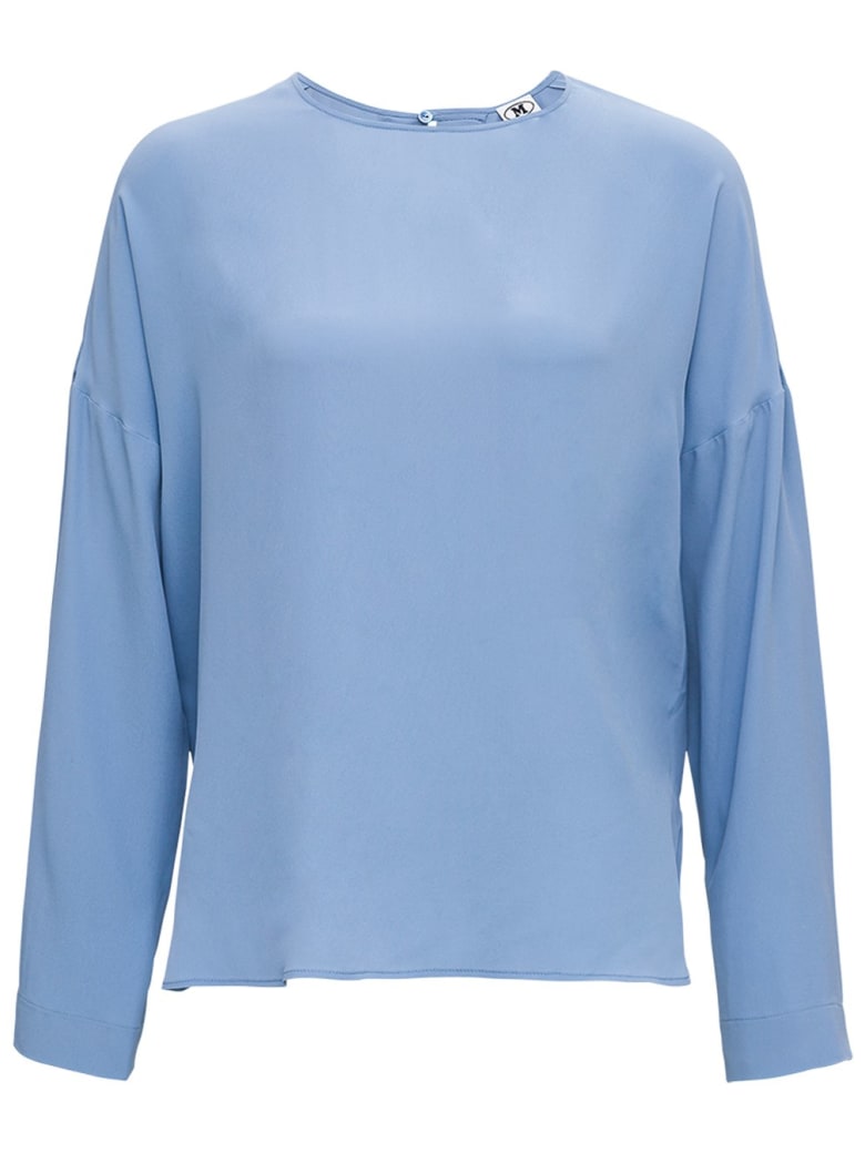 M Missoni Light Blue Blouse In Silk Blend - Light blue