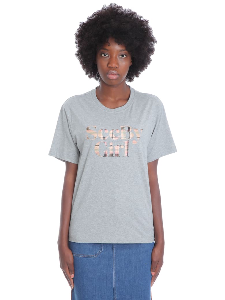 See by Chloé T-shirt In Grey Cotton | italist, ALWAYS LIKE A SALE
