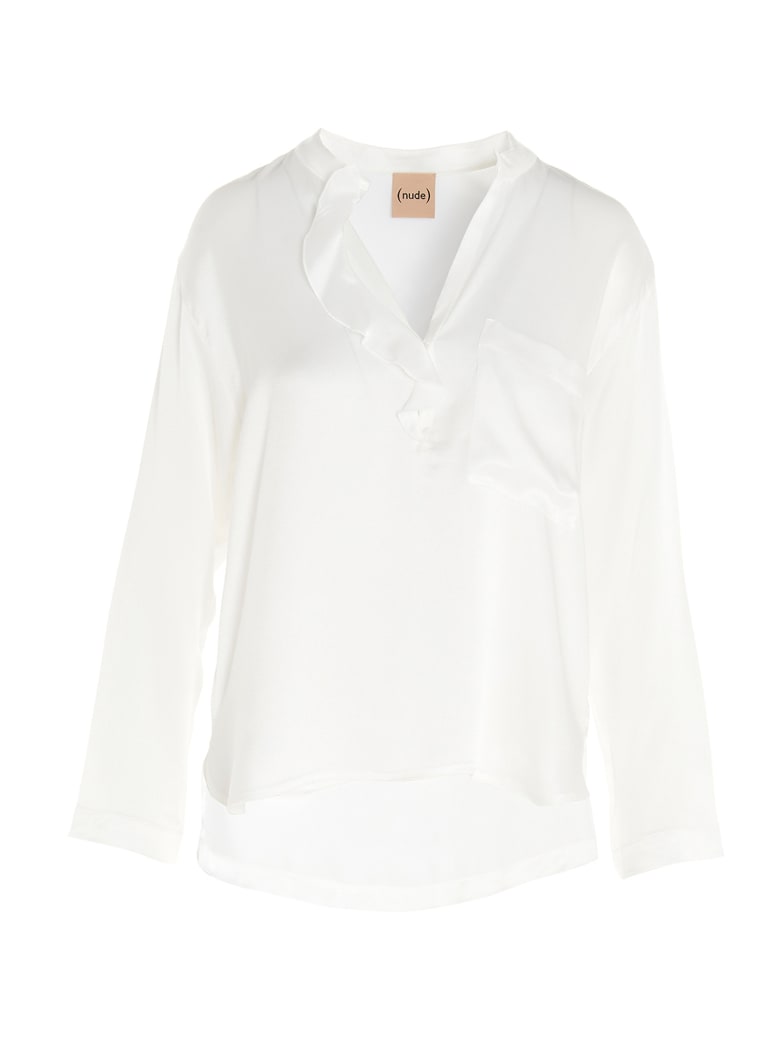 (nude) Blouse - White