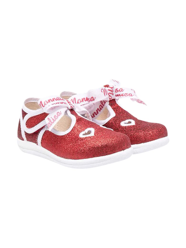 Monnalisa Glitter Red Ballet Flats - Rosso