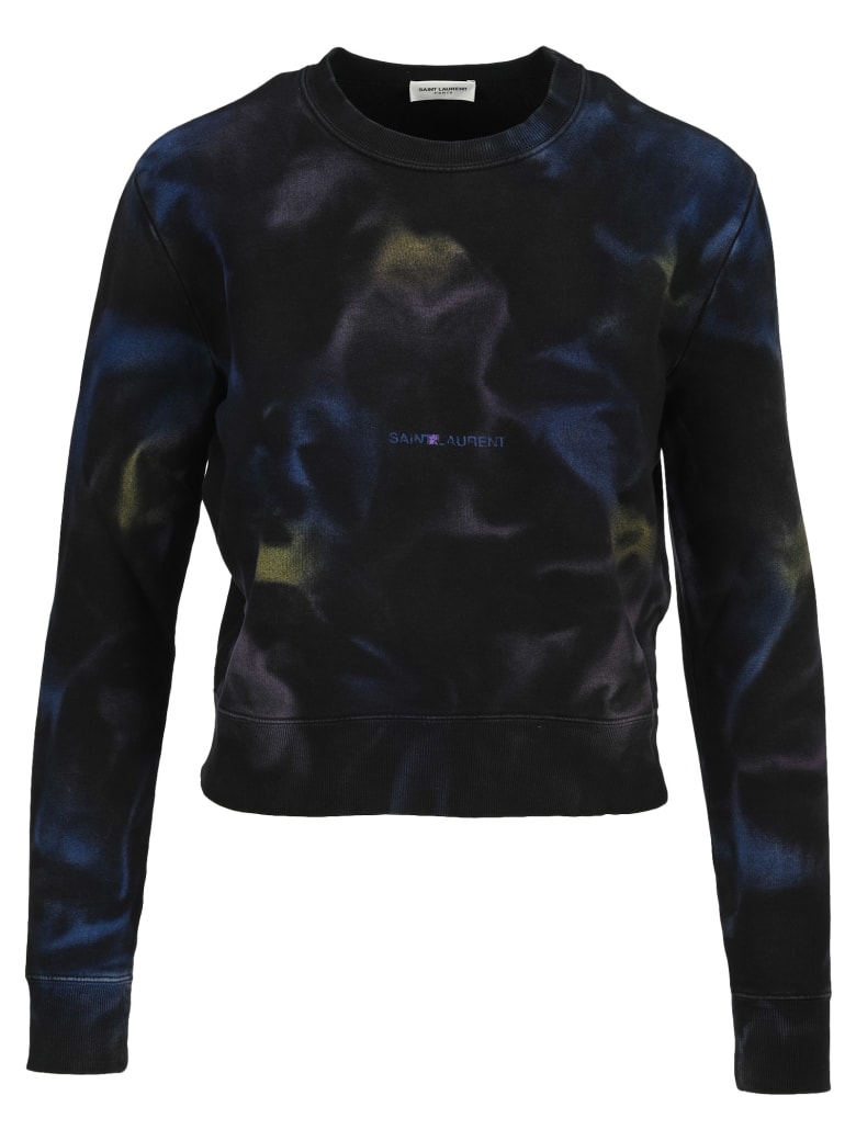 Saint Laurent Tie-dye Sweatshirt - Blu
