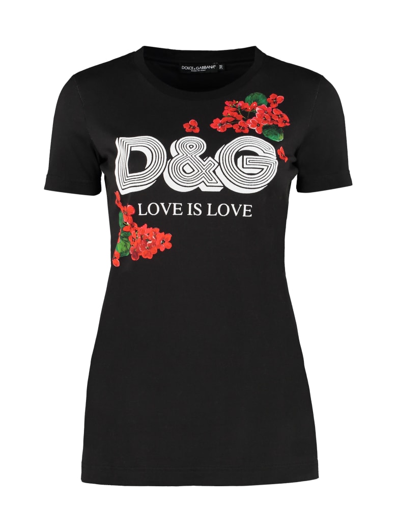 Dolce & Gabbana Crew-neck Cotton T-shirt | italist, ALWAYS LIKE A SALE