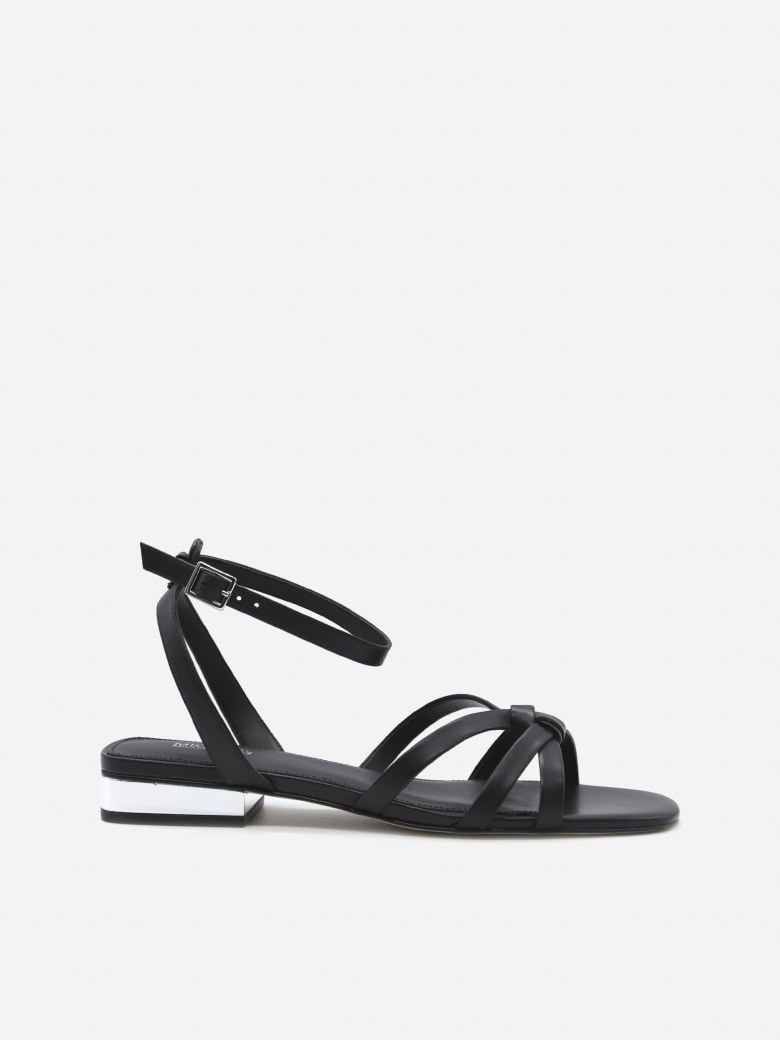 MICHAEL Michael Kors Brinkley Leather Sandals - Black