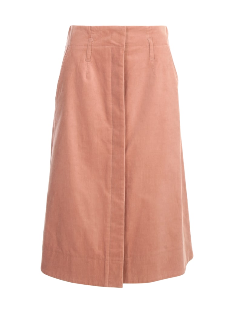 PS by Paul Smith Velvet Longuette Skirt - Fusia