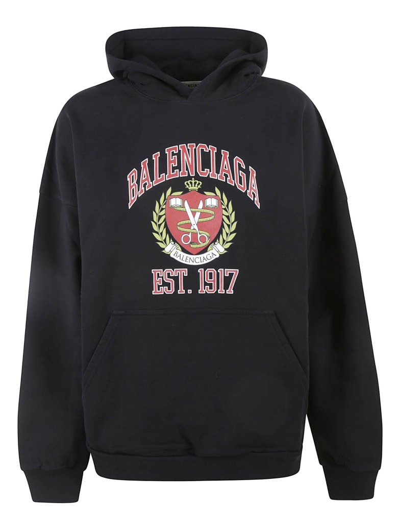 balenciaga logo print hoodie